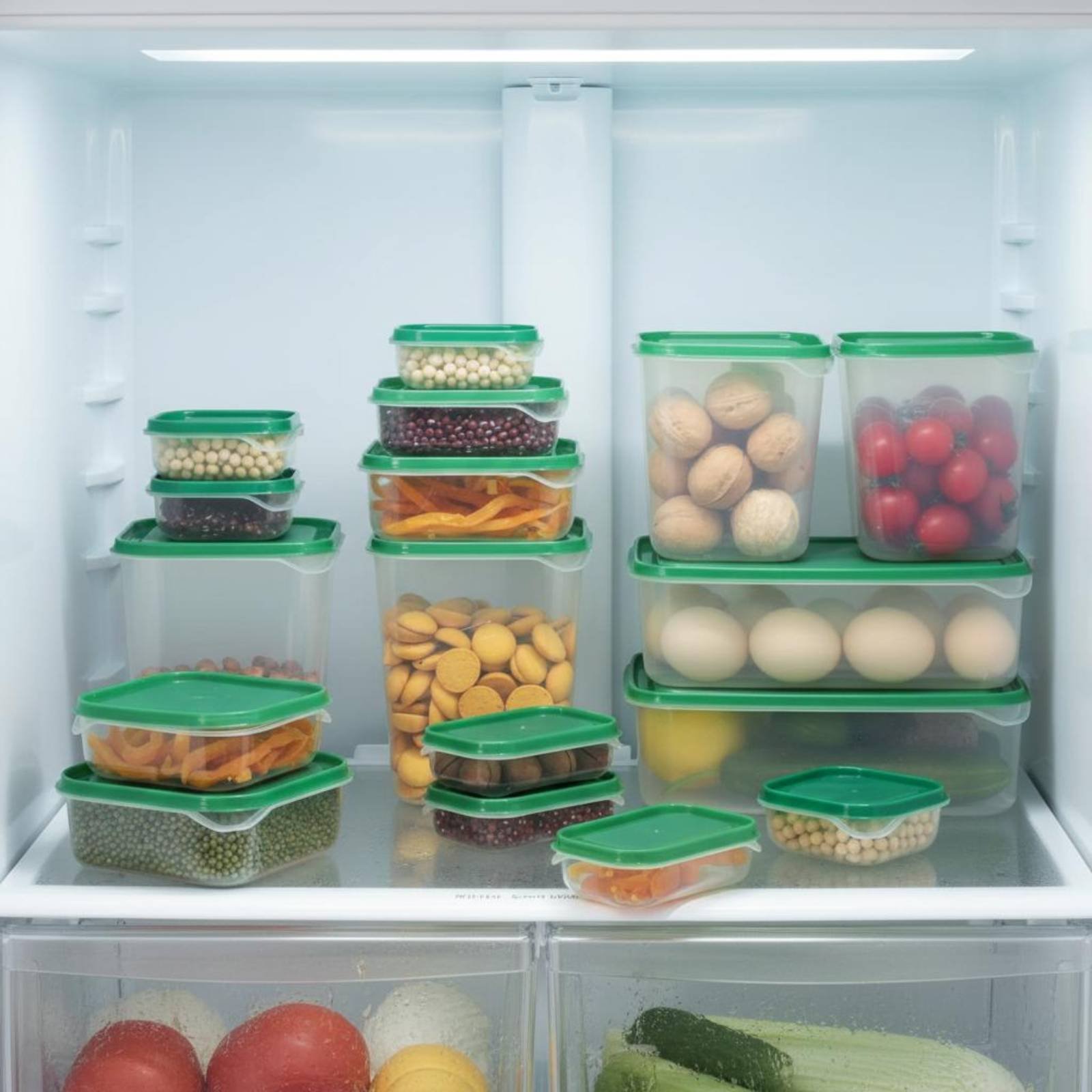 Food Storage Boxes - Set di 17 Contenitori per Frigorifero,