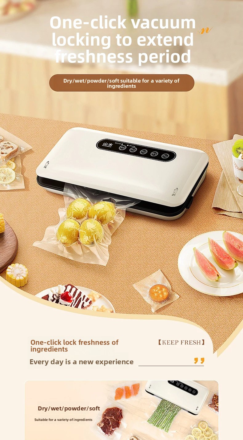 Food Storage Vacuum Sealer Machine - Mini Macchina per Sottovuoto Automatica Domestica