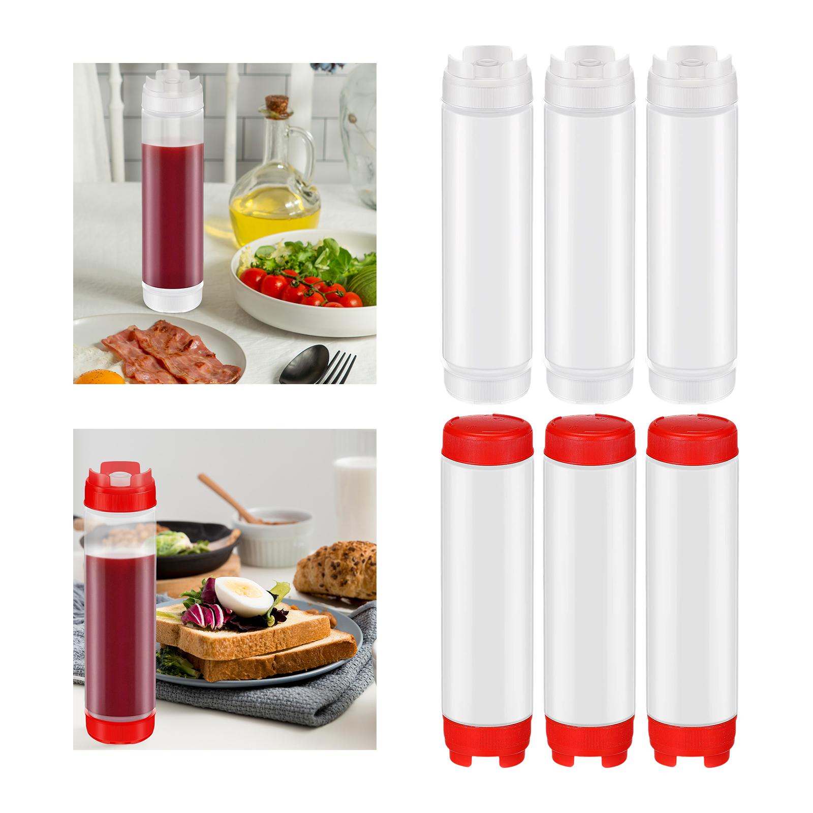 Condiment Squeeze Bottle - 3 Pezzi di Flaconi Vuoti per