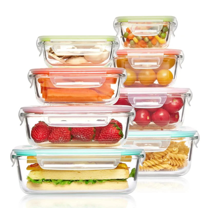 Glass Meal Prep Container - Contenitori per Alimenti in Vetro, Preparazione