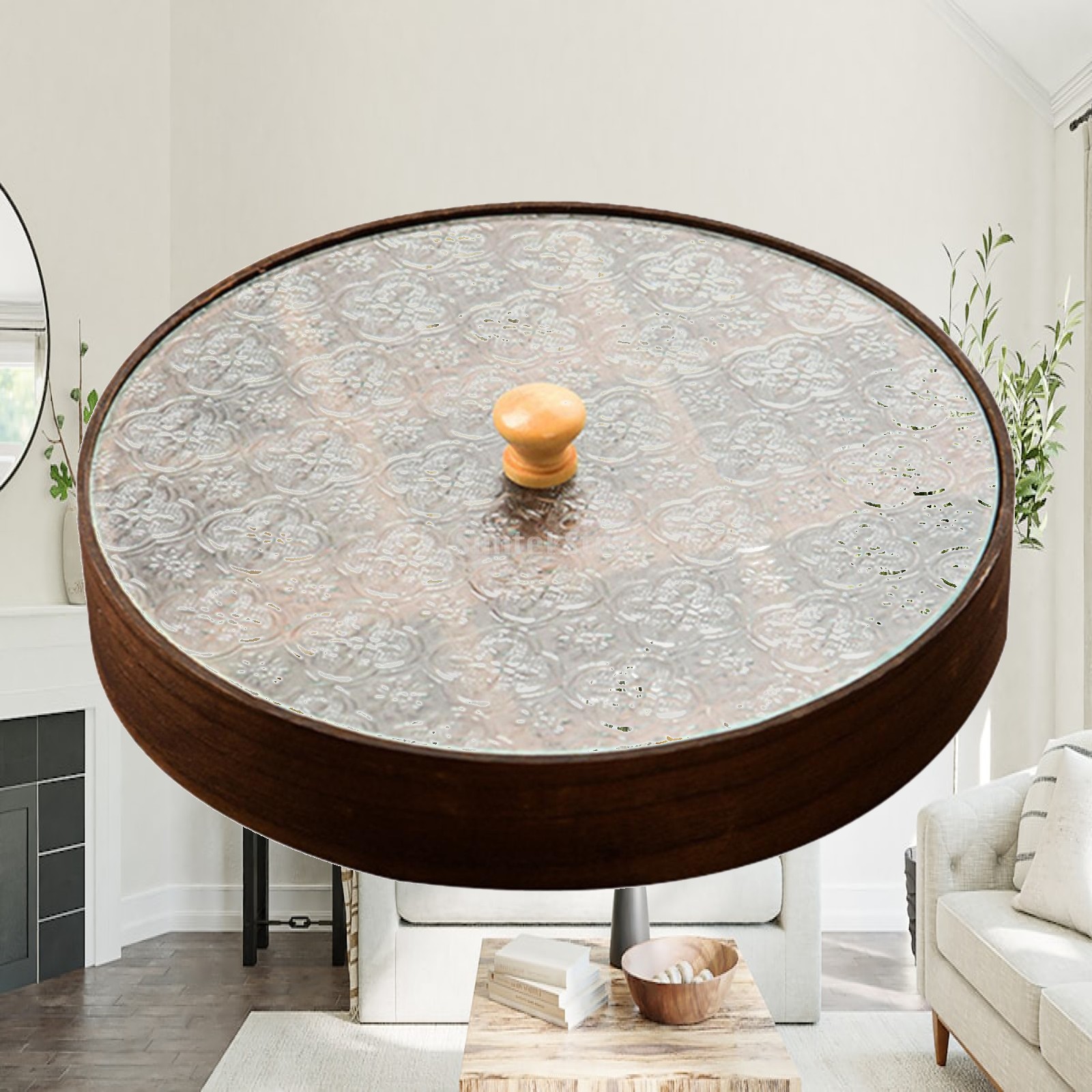 Food Storage Glass Round - Vassoio da portata diviso con scomparti