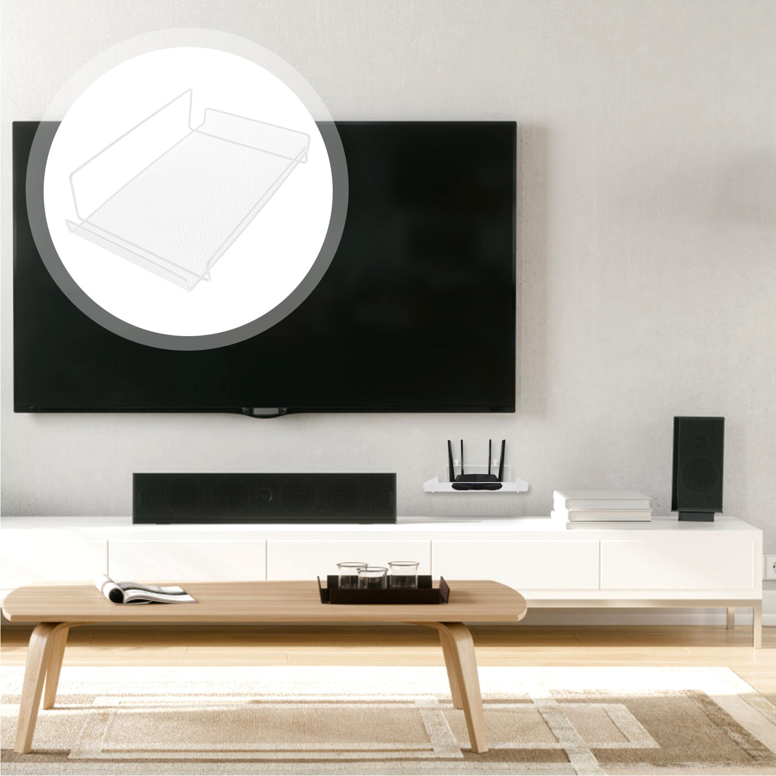 Food Storage Boxes - Supporto per Router da Parete Senza