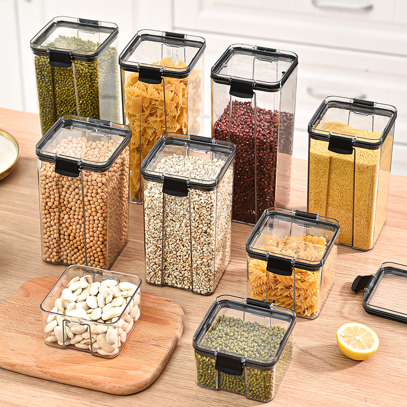Airtight Cereal Jar - 1-4PCS Barattoli sigillati Organizzatore da cucina