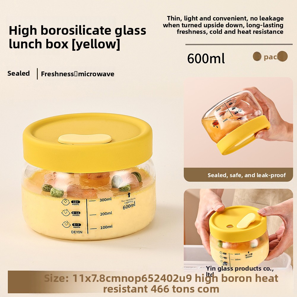 Glass Meal Prep Container - Contenitore per alimenti in vetro Contenitore