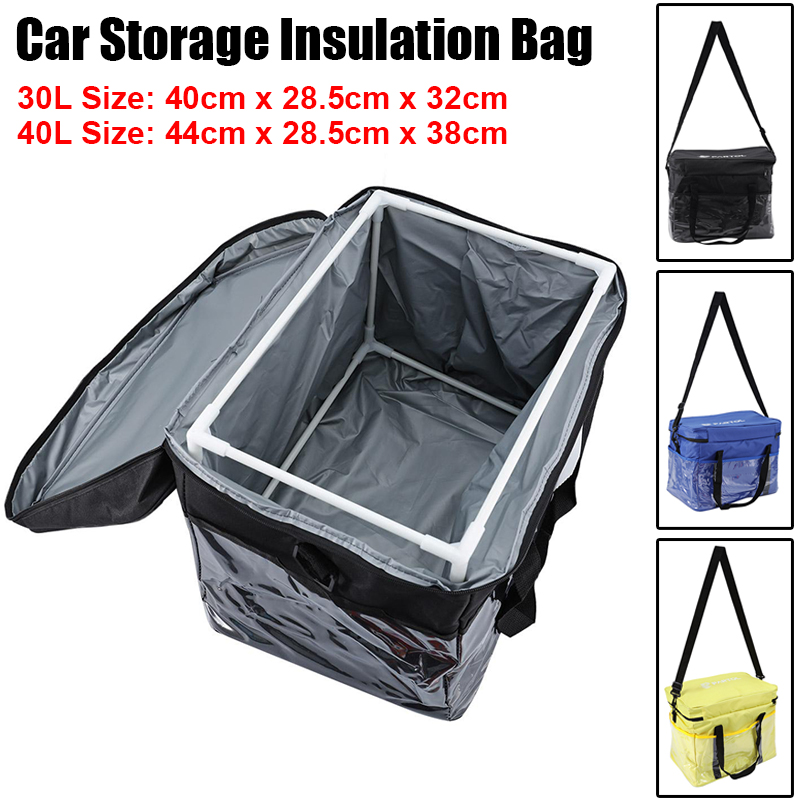 Food Storage Keep Warm - Borsa Termica per Auto 30L/40L, Organizer