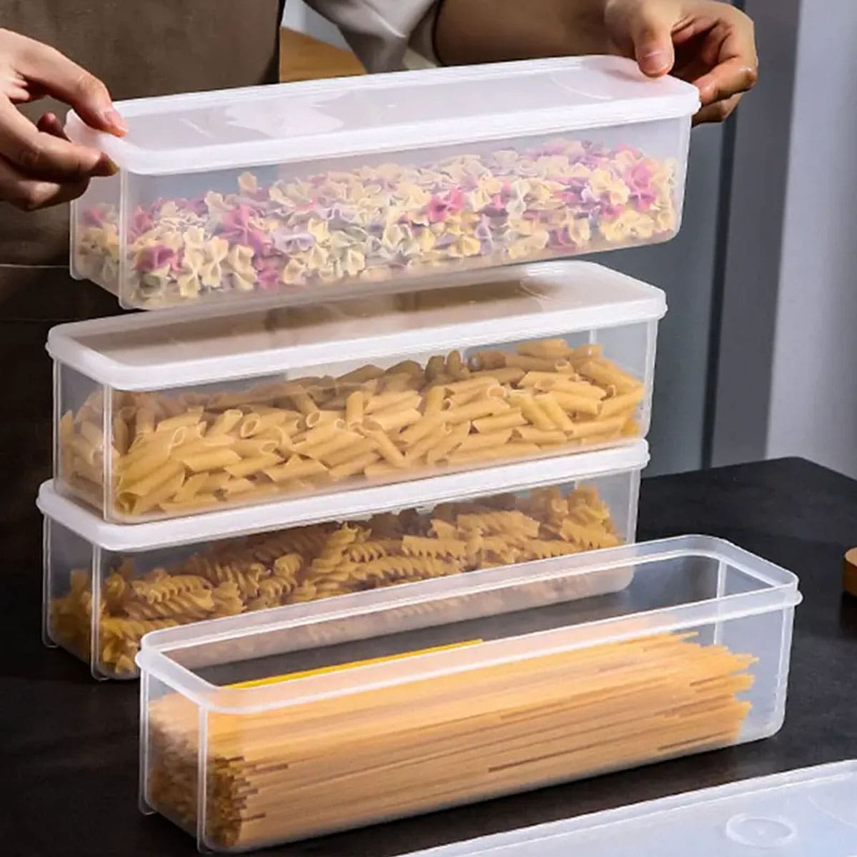 Food Storage Refrigerator - 1 scatola portaoggetti in plastica trasparente,