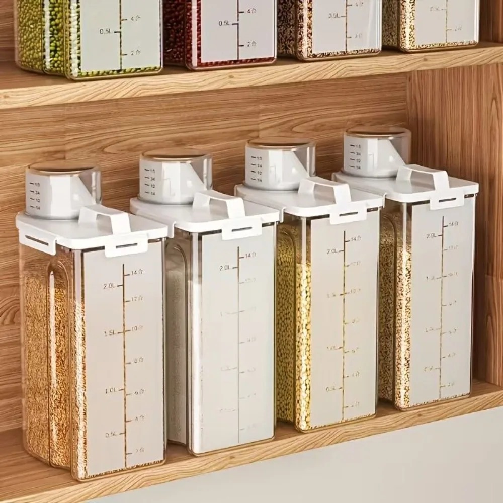 Airtight Cereal Jar - Confezione da 4 contenitori per riso