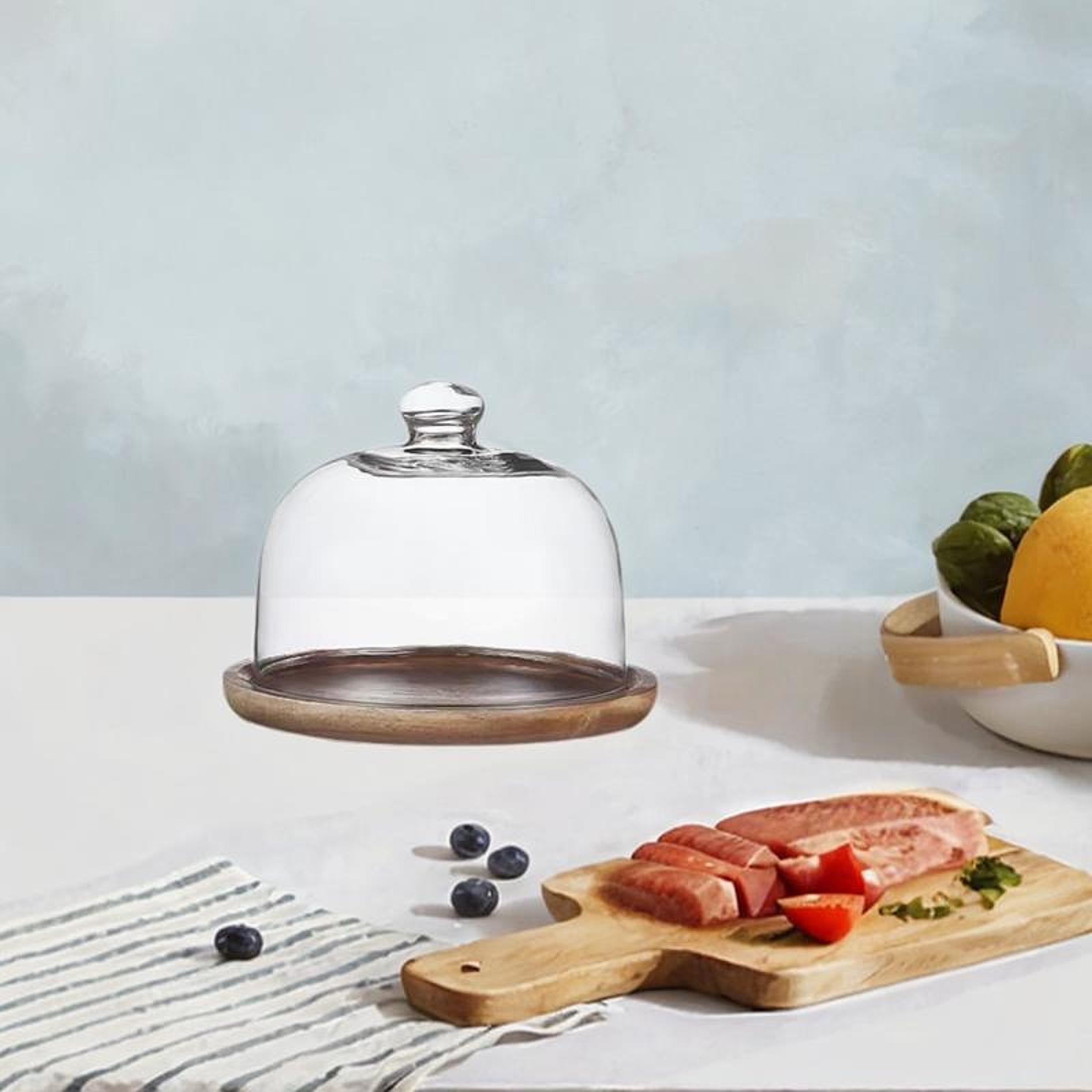 Alzata per torte in legno con  - Food Storage Glass Round recensione e prezzo