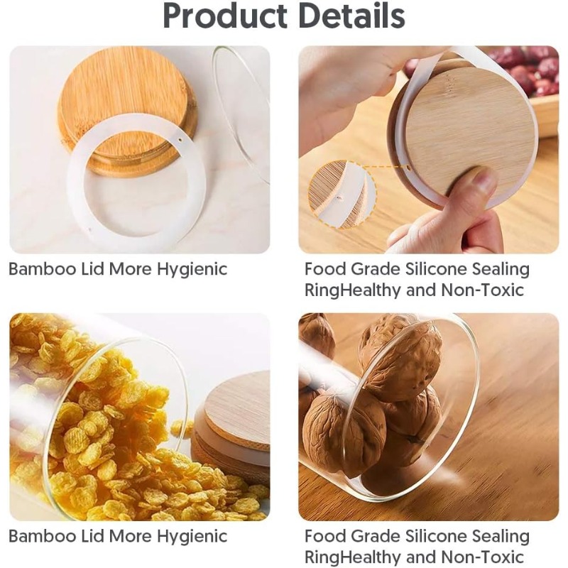 Set di 12 vasetti di vetro con - Airtight Cereal Jar recensione e prezzo