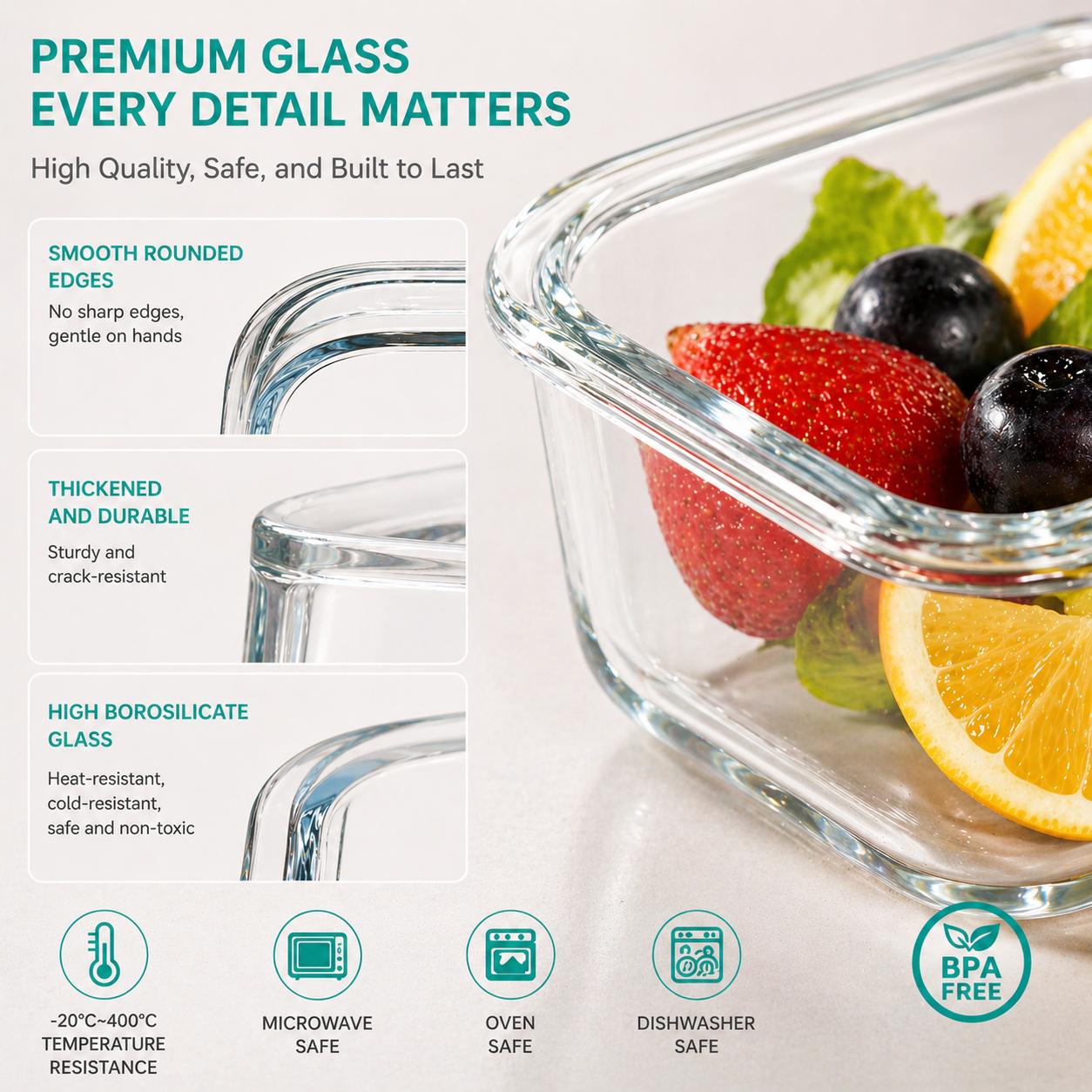 16 contenitori in vetro sigill - Glass Meal Prep Container recensione e prezzo